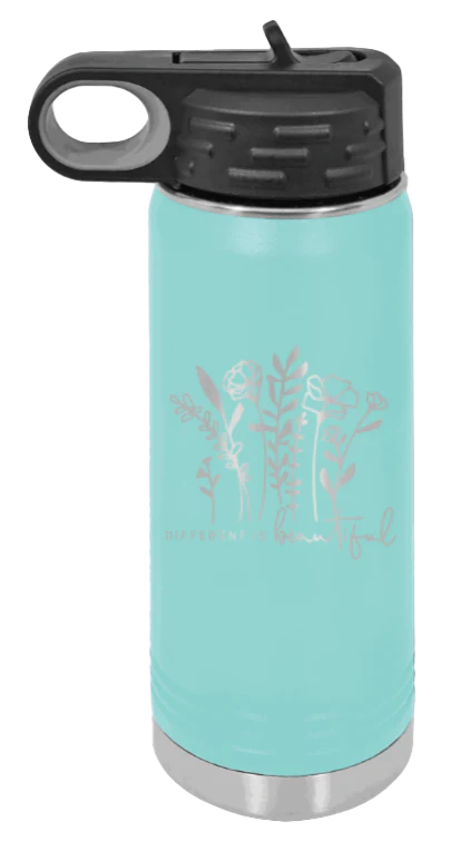 Different Is Beautiful - 20oz Water Bottle Laser Engraved - Image 15