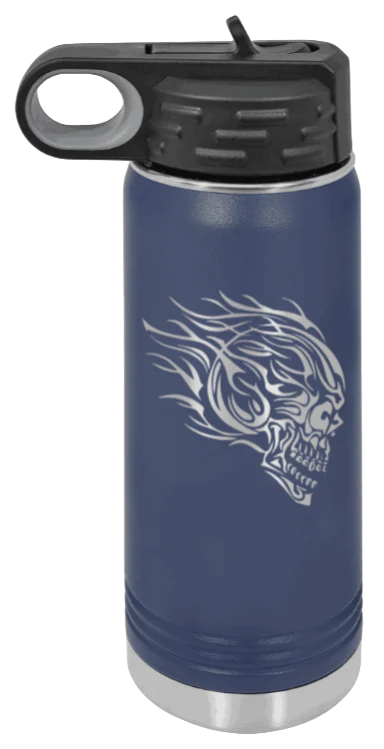 Skull - 20oz Water Bottle Laser Engraved - Image 9