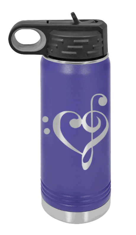 Love Music - 20oz Water Bottle Laser Engraved - Image 13