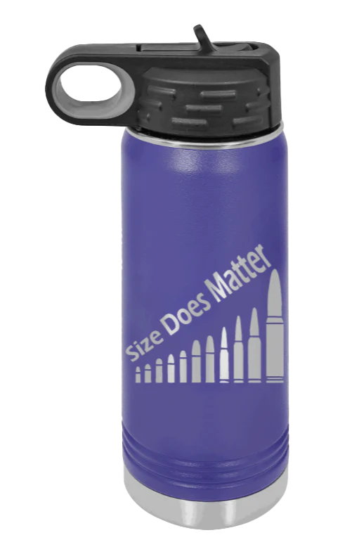 Size Matters - 20oz Water Bottle Laser Engraved - Image 13