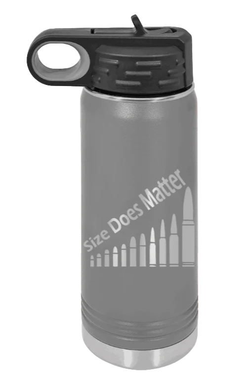 Size Matters - 20oz Water Bottle Laser Engraved - Image 4