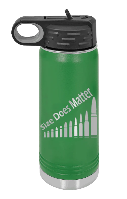 Size Matters - 20oz Water Bottle Laser Engraved - Image 5
