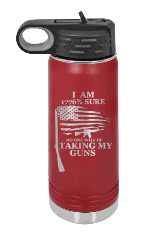 1776 Percent - 20oz Water Bottle Laser Engraved - Image 8
