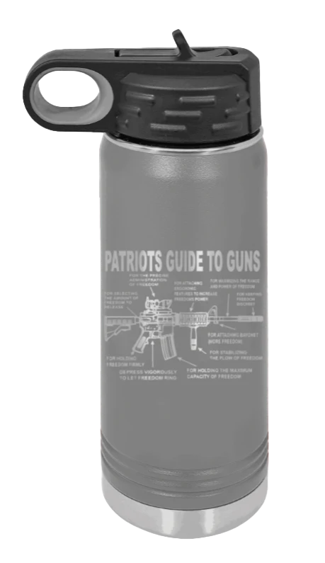 Patriots Guide To Guns - 20oz Water Bottle Laser Engraved - Image 4