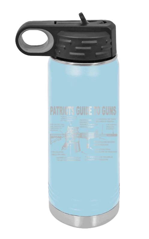Patriots Guide To Guns - 20oz Water Bottle Laser Engraved - Image 6