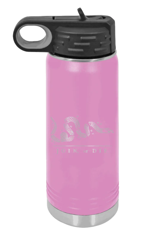 Join Or Die - 20oz Water Bottle Laser Engraved - Image 7