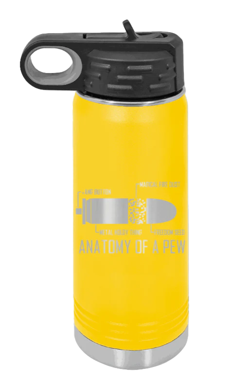 Anatony Of A Pew - 20oz Water Bottle Laser Engraved - Image 17
