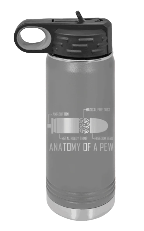 Anatony Of A Pew - 20oz Water Bottle Laser Engraved - Image 4