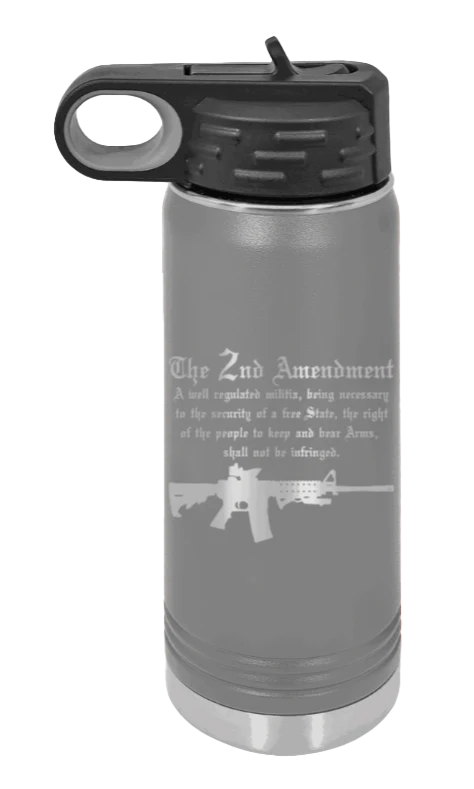2nd Amendment - 20oz Water Bottle Laser Engraved - Image 4