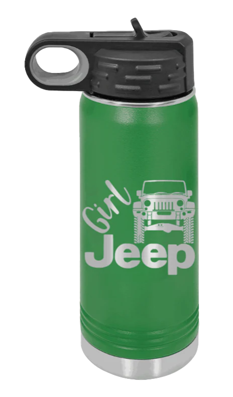 Girl Jeep JK - 20oz Water Bottle Laser Engraved - Image 5