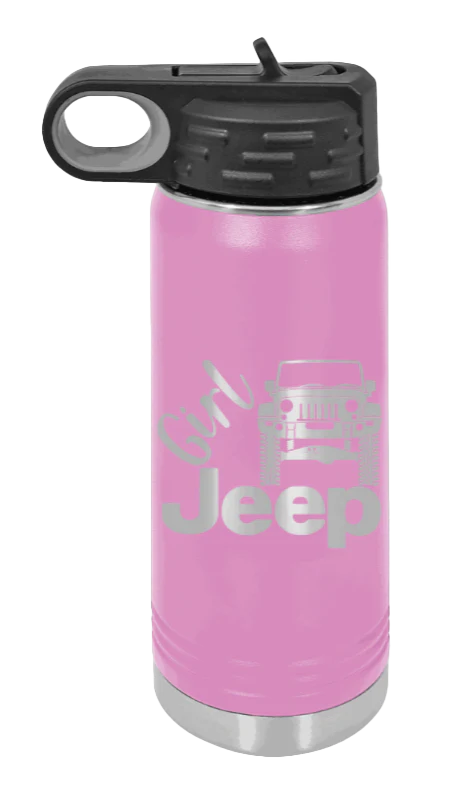Girl Jeep JK - 20oz Water Bottle Laser Engraved - Image 7