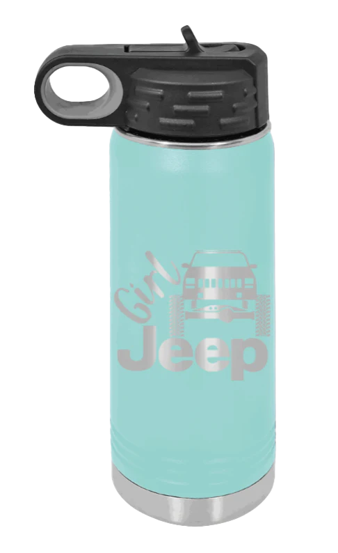 Girl Jeep Cherokee - 20oz Water Bottle Laser Engraved - Image 15