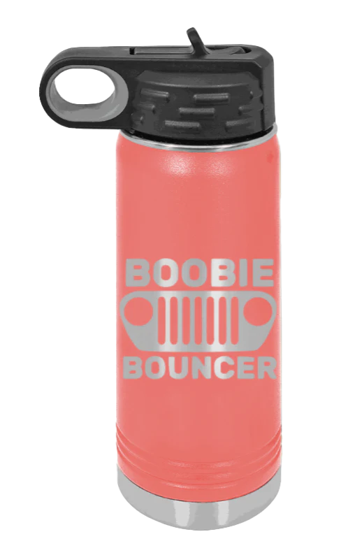 Boobie Bouncer - 20oz Water Bottle Laser Engraved - Image 3