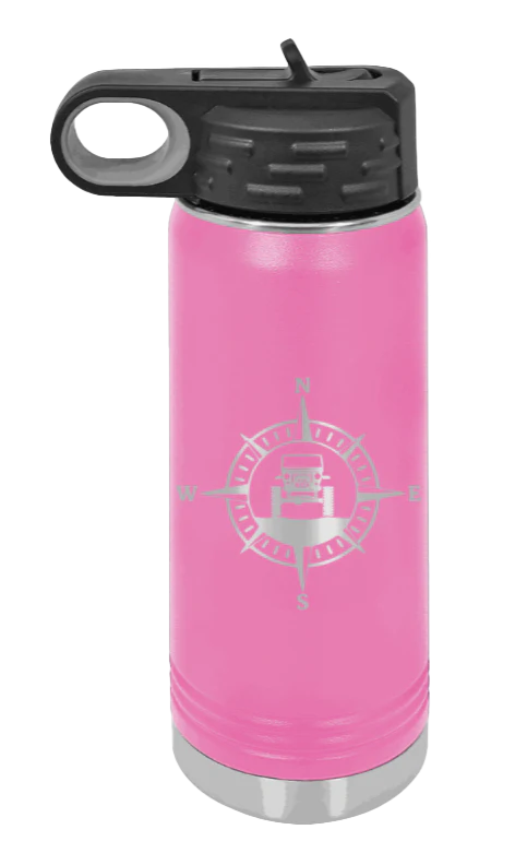 Jeep Compass CJ - 20oz Water Bottle Laser Engraved - Image 12