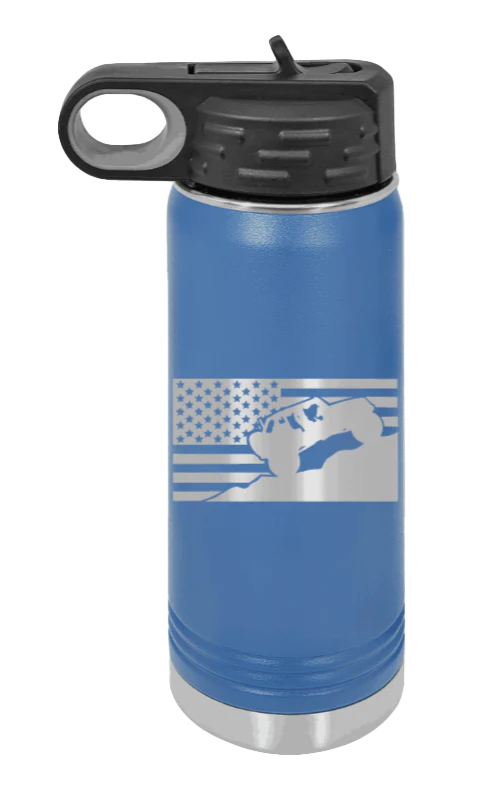 Jeep Flag 2 - 20oz Water Bottle Laser Engraved - Image 2