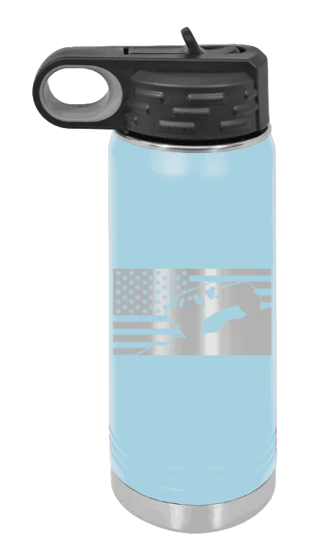Jeep Flag 2 - 20oz Water Bottle Laser Engraved - Image 6