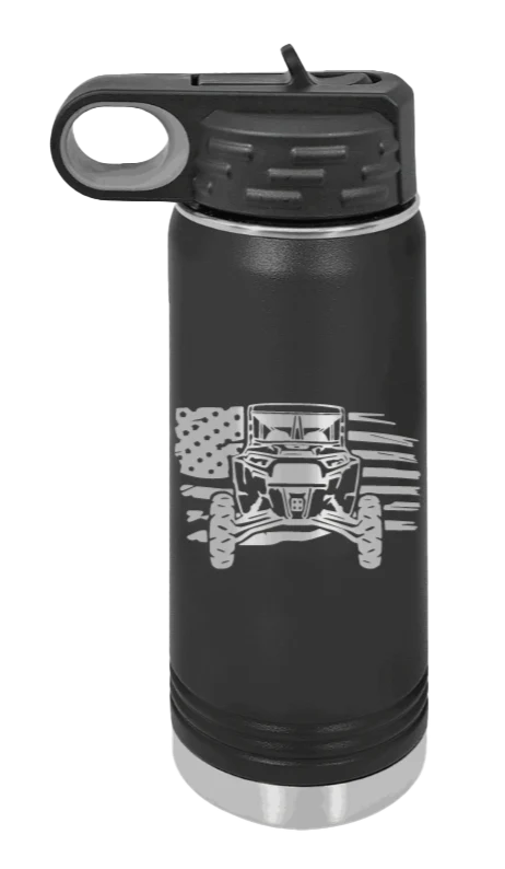 RZR Flag - 20oz Water Bottle Laser Engraved