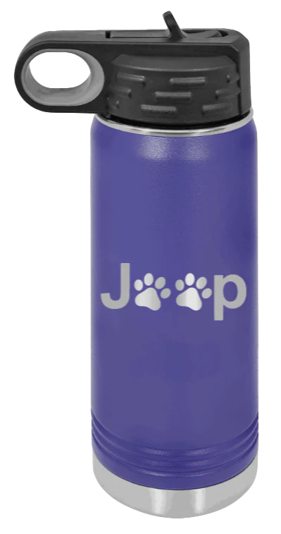 Jeep Paws - 20oz Water Bottle Laser Engraved - Image 13