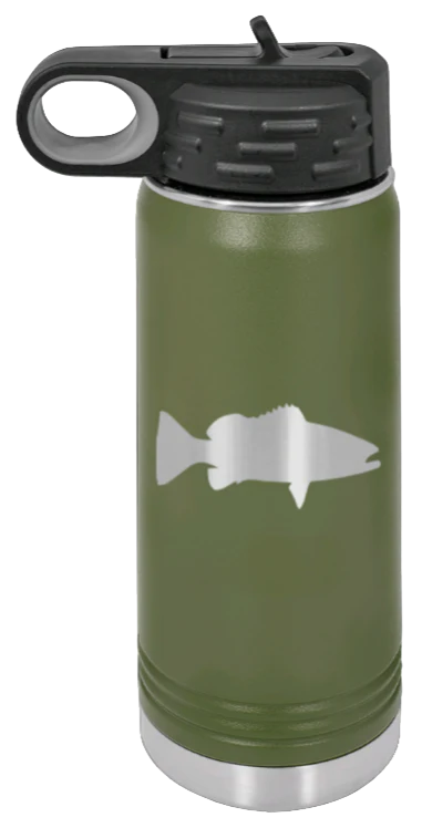 Bass Silhouette - 20oz Water Bottle - Image 10