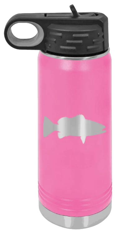 Bass Silhouette - 20oz Water Bottle - Image 12