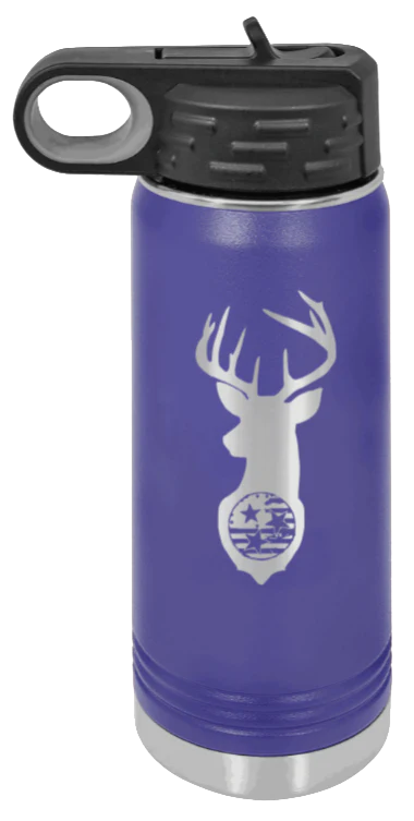 Tristar Flag Deer - 20oz Water Bottle - Image 13