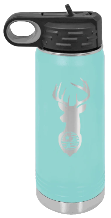 Tristar Flag Deer - 20oz Water Bottle - Image 15