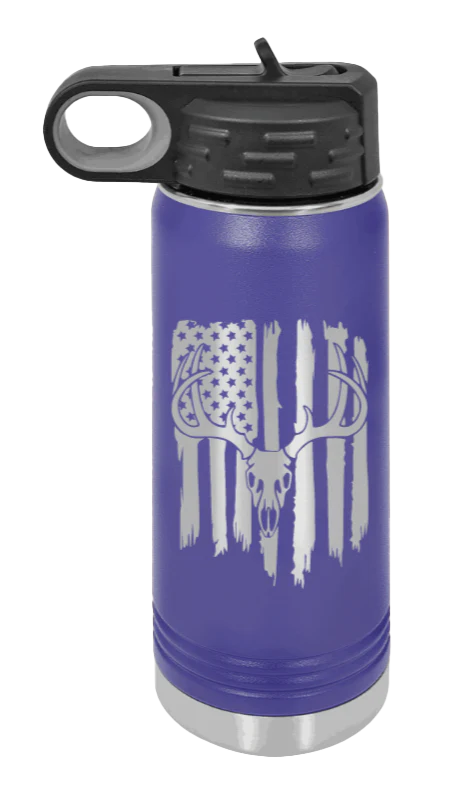 Deer Flag 2 - 20oz Water Bottle - Image 13