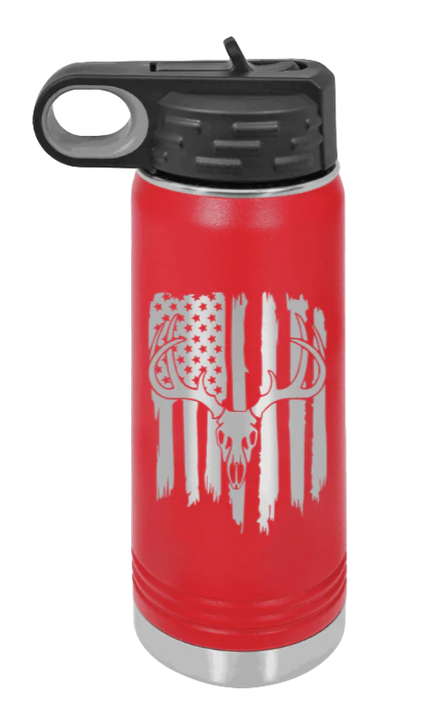 Deer Flag 2 - 20oz Water Bottle - Image 14