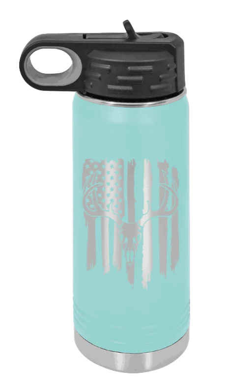 Deer Flag 2 - 20oz Water Bottle - Image 15