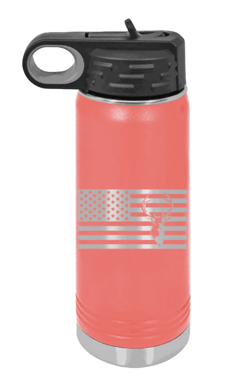Deer Flag - 20oz Water Bottle - Image 3