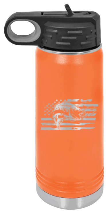 Bass Flag - 20oz Water Bottle - Image 11