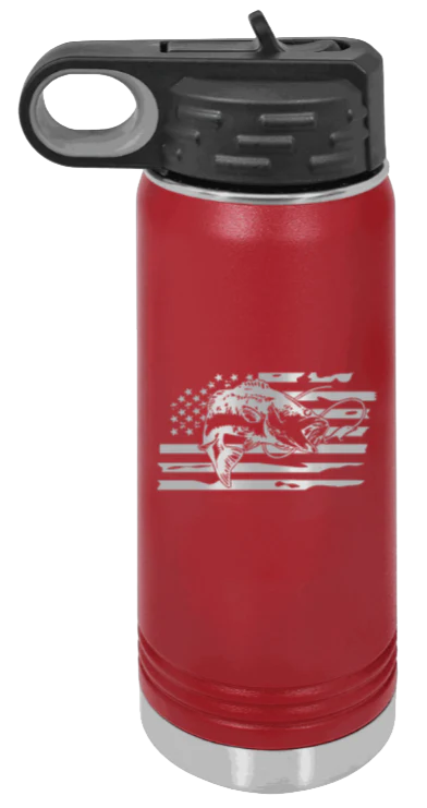 Bass Flag - 20oz Water Bottle - Image 8