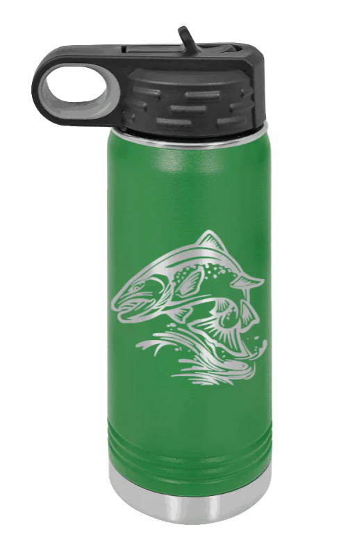Salmon Jumping - 20oz Water Bottle - Image 5