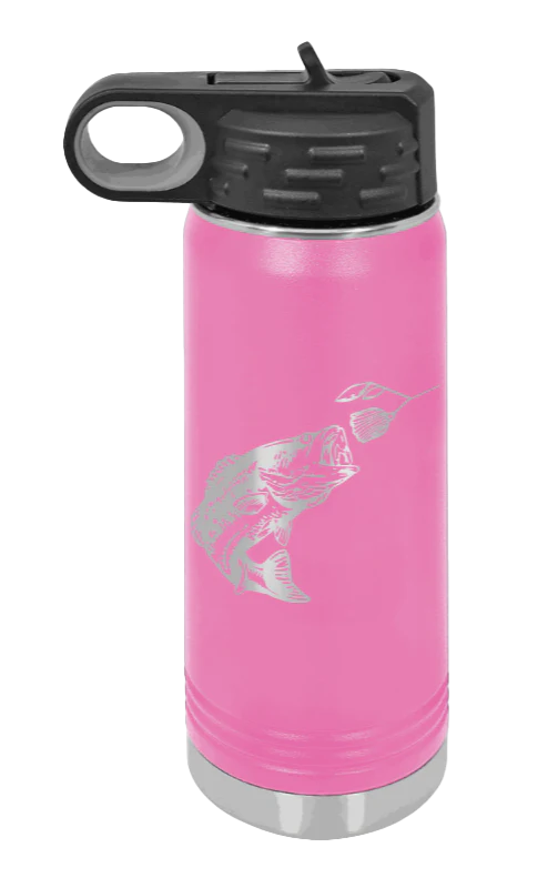 Bass with Spinner Bait - 20oz Water Bottle - Image 12