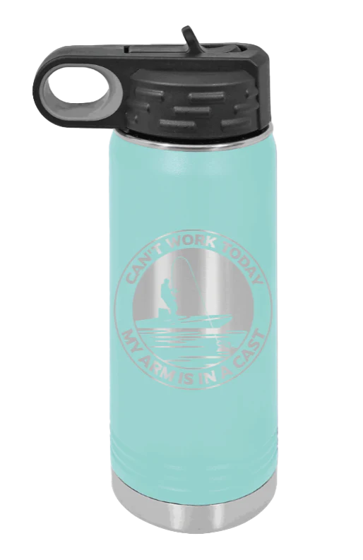 Can't Work Arms In A Cast - 20oz Water Bottle - Image 15