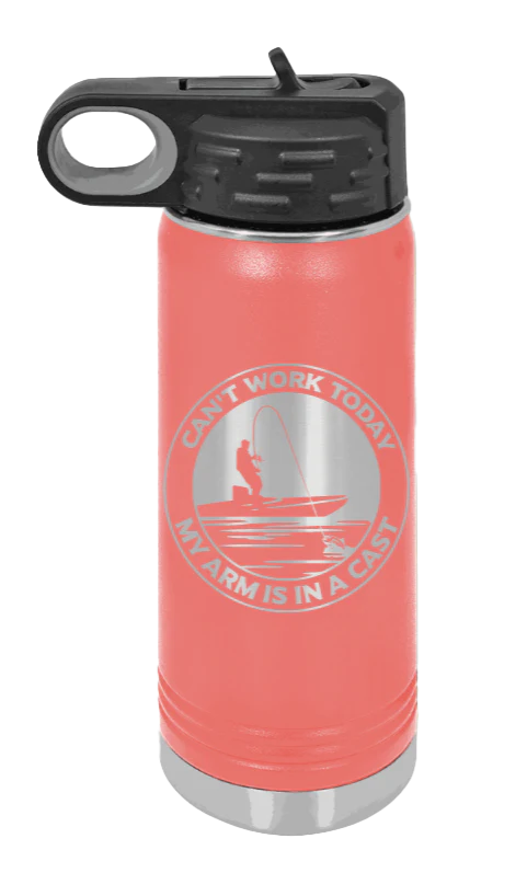 Can't Work Arms In A Cast - 20oz Water Bottle - Image 3