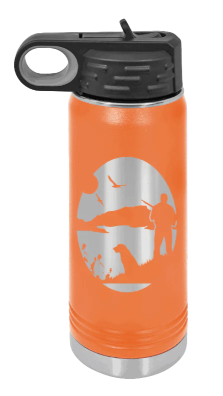 Hunter With Dog - 20oz Water Bottle - Image 11