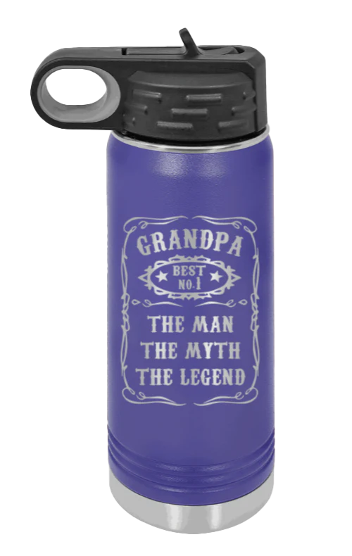 The Man, The Myth, The Legend - 20oz Water Bottle Laser Engraved - Image 13
