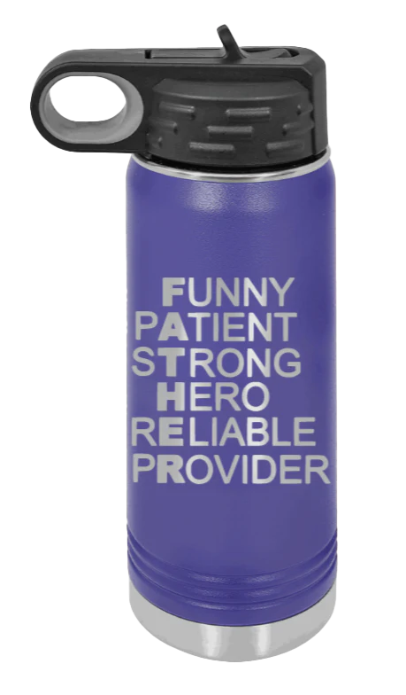FATHER Acronym - 20oz Water Bottle Laser Engraved - Image 13