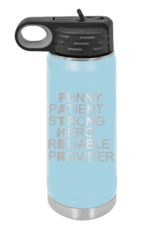 FATHER Acronym - 20oz Water Bottle Laser Engraved - Image 6