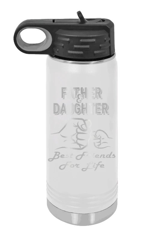 Father & Daughter Fist Bump - 20oz Water Bottle Laser Engraved - Image 16