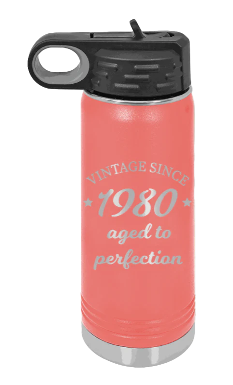 Aged To Perfection - 20oz Water Bottle Laser Engraved - Image 3