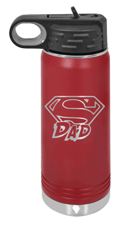 Super Dad - 20oz Water Bottle Laser Engraved - Image 6