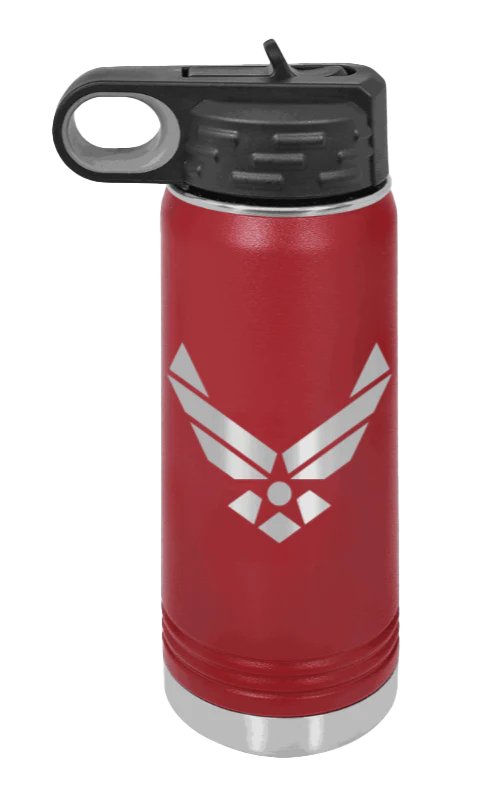 Air Force - 20oz Water Bottle Laser Engraved - Image 8