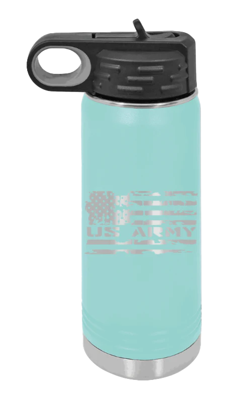 Army Flag - 20oz Water Bottle Laser Engraved - Image 15