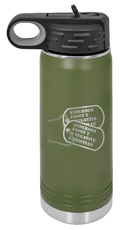 Dog Tags - 20oz Water Bottle Laser Engraved - Image 10