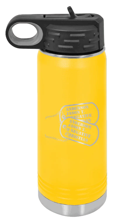 Dog Tags - 20oz Water Bottle Laser Engraved - Image 17