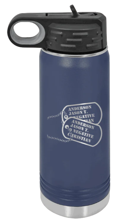 Dog Tags - 20oz Water Bottle Laser Engraved - Image 9