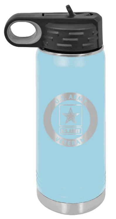 Army Veteran - 20oz Water Bottle Laser Engraved - Image 6