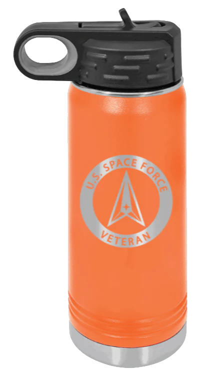 Space Force Veteran - 20oz Water Bottle Laser Engraved - Image 11